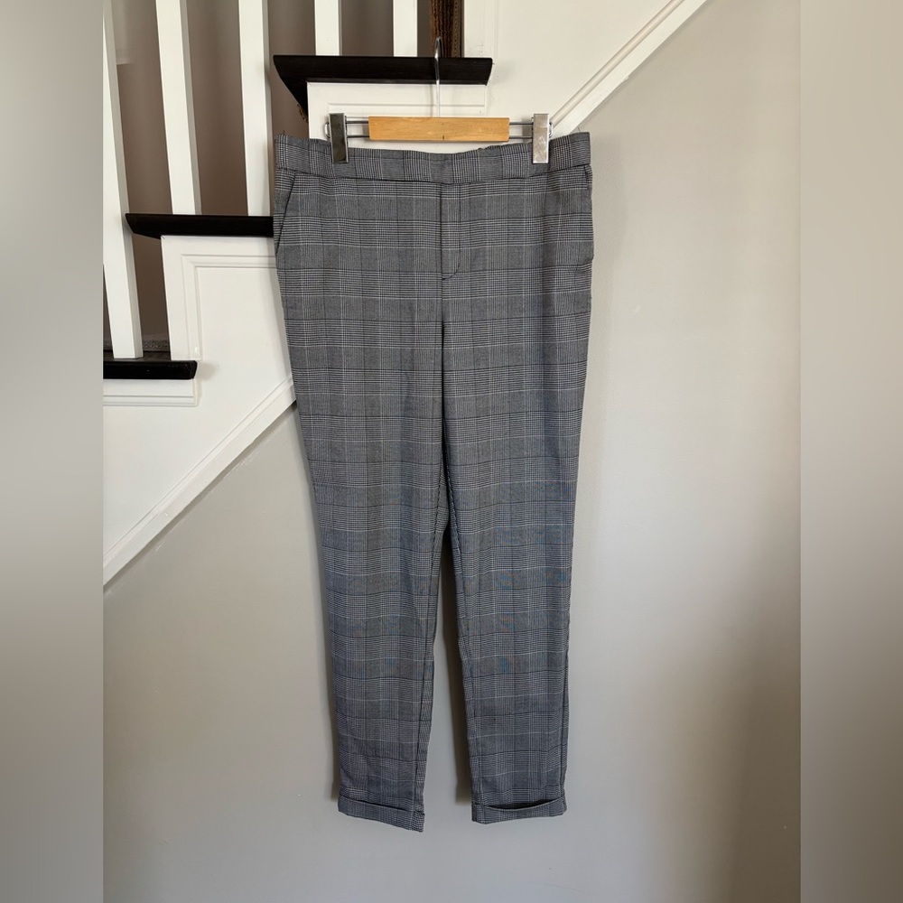 Dex Women's Black/Cream Houndstooth Pants, Size L. EUC.